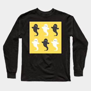 Yellow ghost t shirt design Long Sleeve T-Shirt